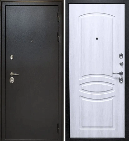 Входная дверь Страж 3К ЛЮКС 01 Антик серебро / Лиственница Белая