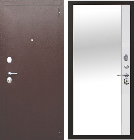Входная дверь ДМ4 Антик медь/ Зеркало